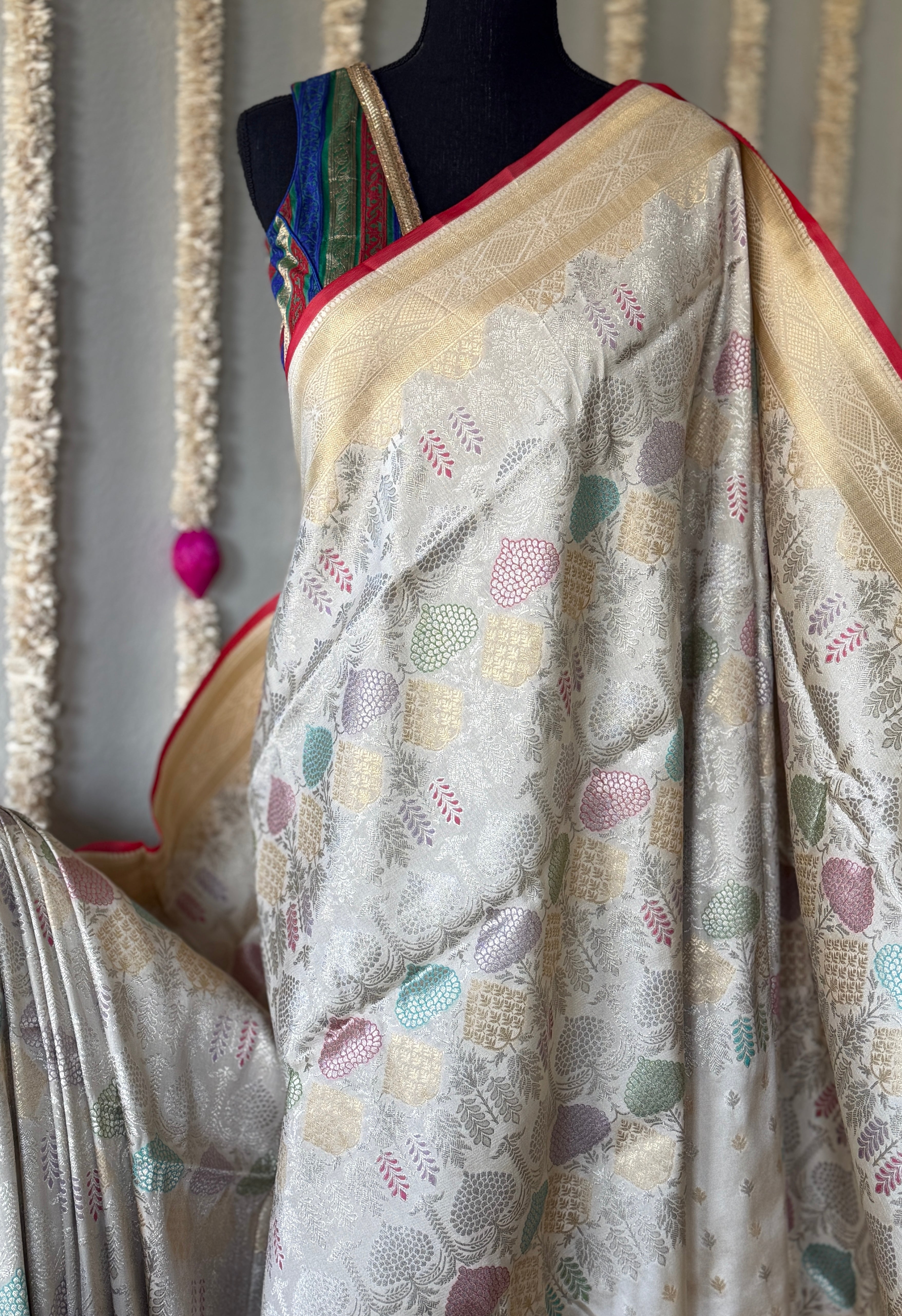 Soft Silk Banaras Brocade Saree - Beige