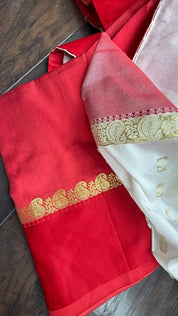 Soft Silk Garad - Off-White Red 2