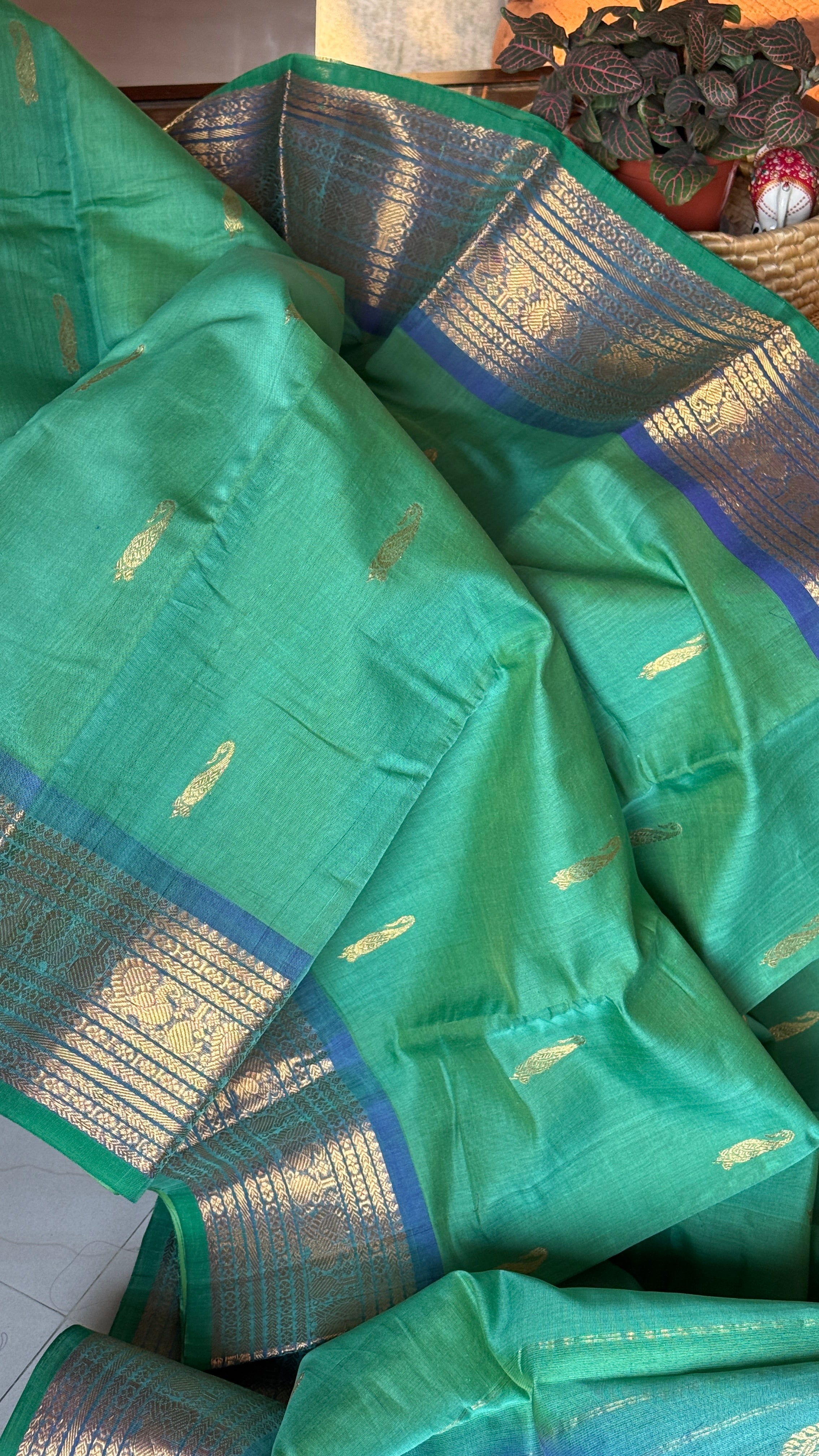 Pure SICO Gadwal - Light Green Firozi