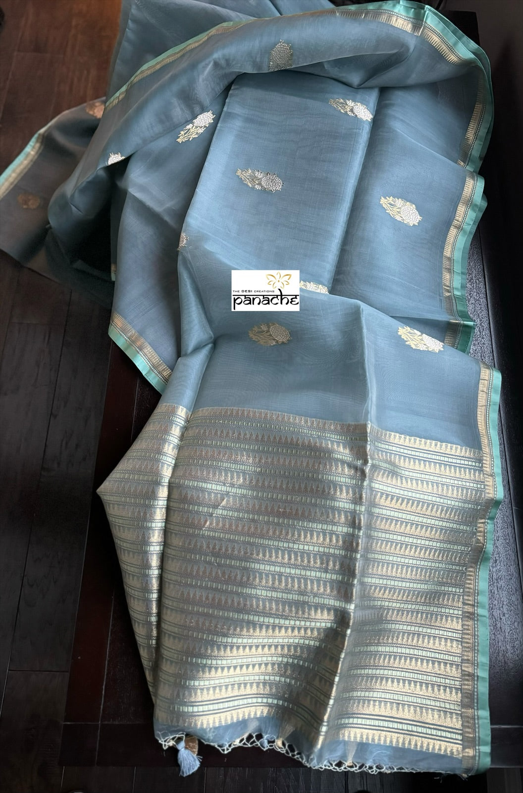 Pure Kora Silk Kadwa Banarasi - Grey