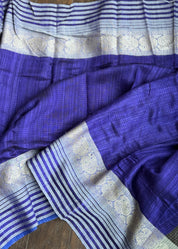 Pure Matka Silk Handwoven - Purple Grey