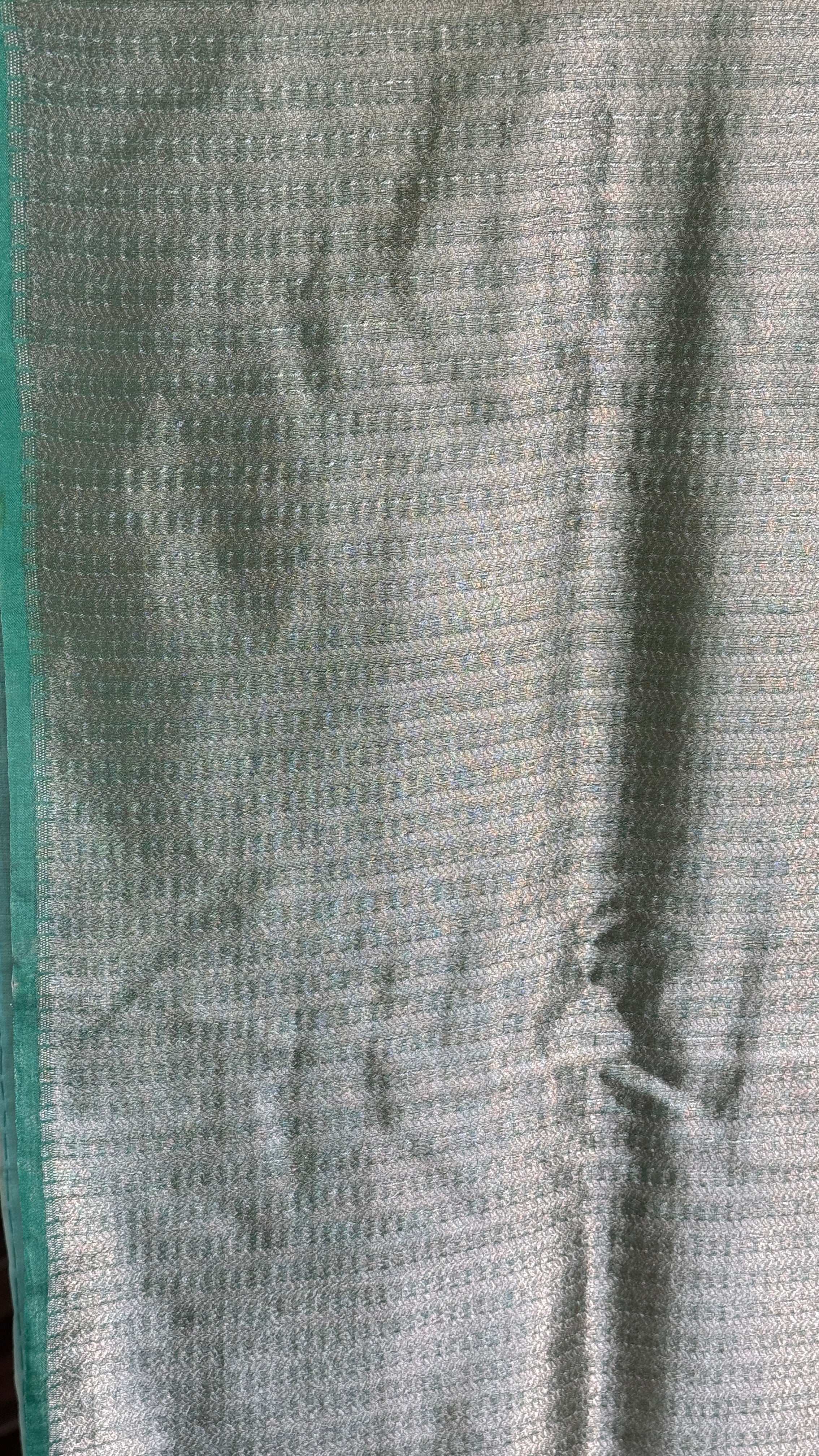 Designer Soft Silk Brocade Banarasi - Sea Green Pista Golden Tie-Dye