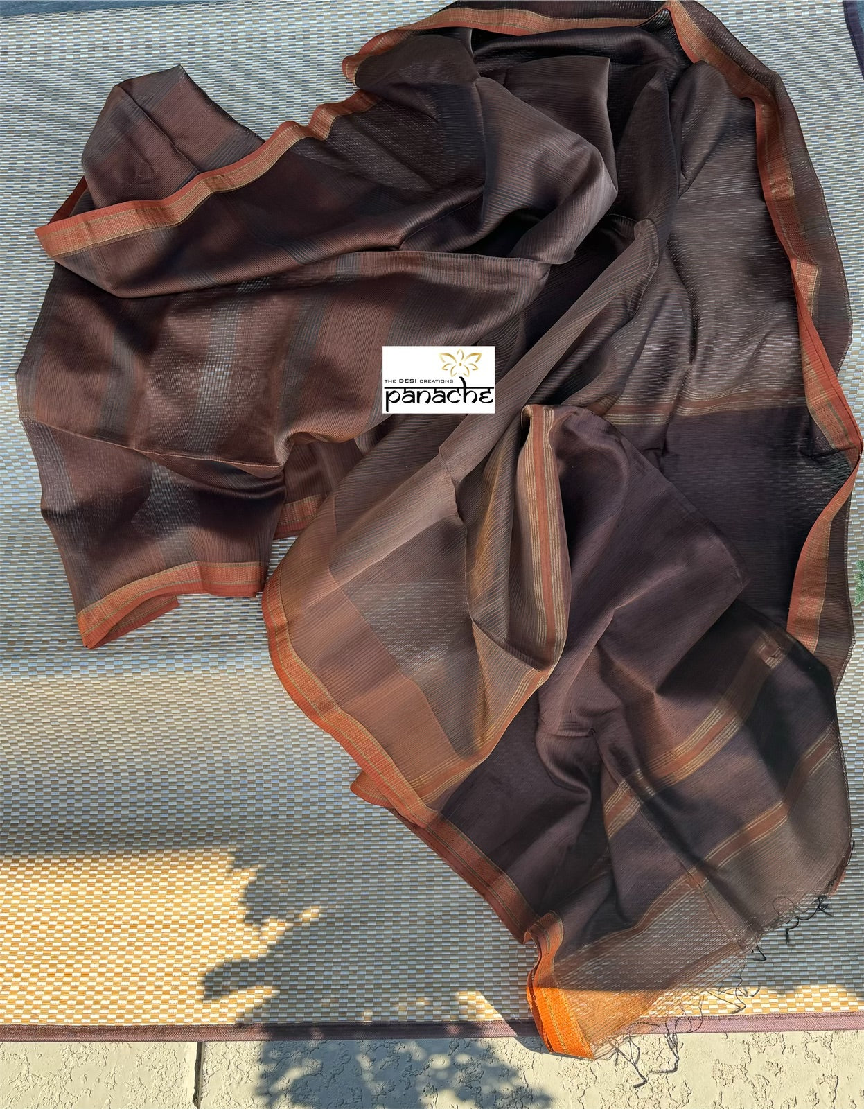 Muslin Contemporary - Brown Rust