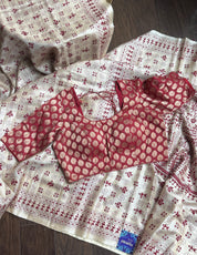 Designer Blouse - Reddish Maroon Woven Size 36