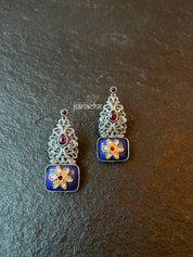 Earring 925 Silver- Lapis Stud