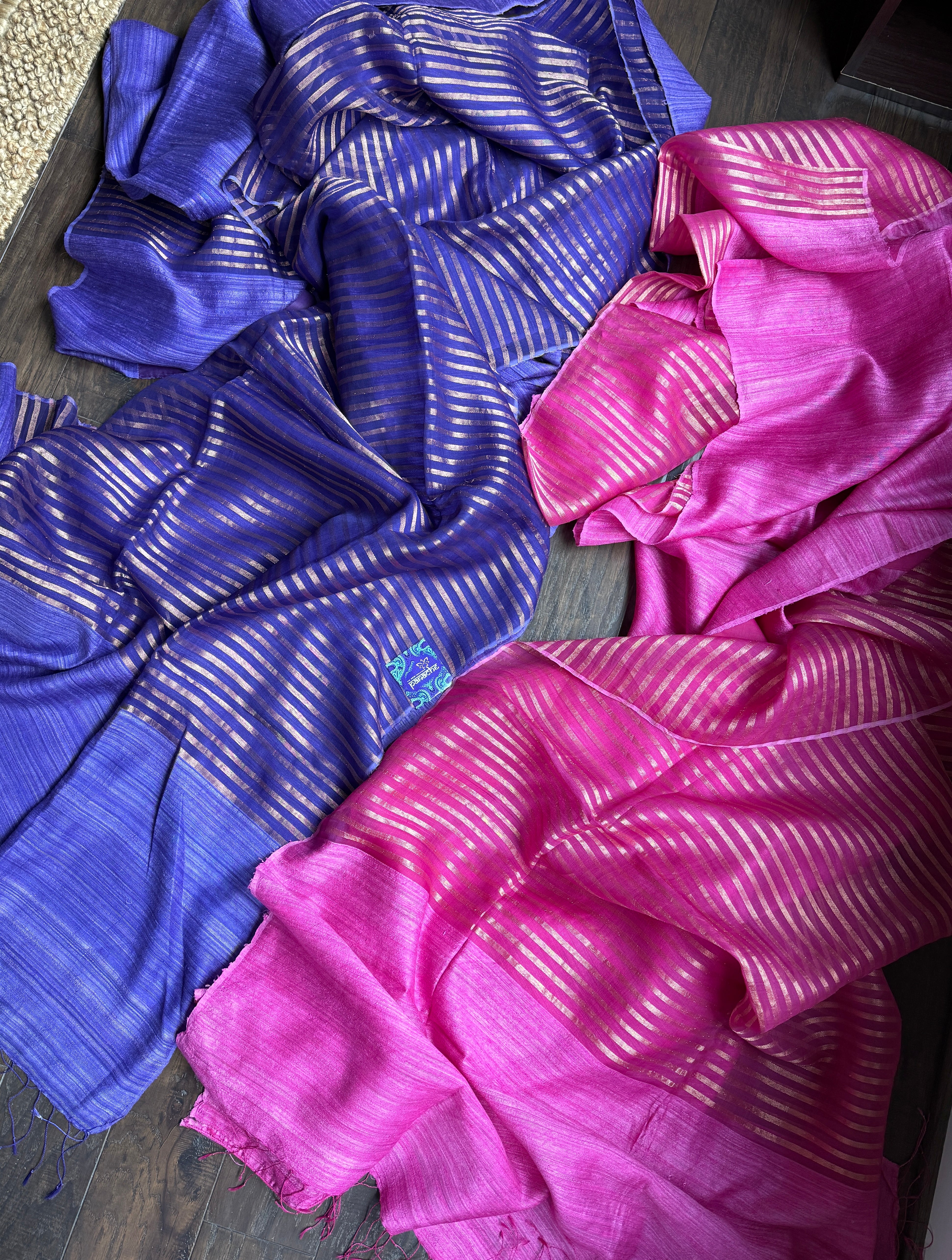 Matka Silk Muslin - Lavender Half Half