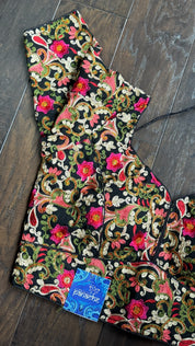 Designer Blouse - Black Multicolor Embroidered