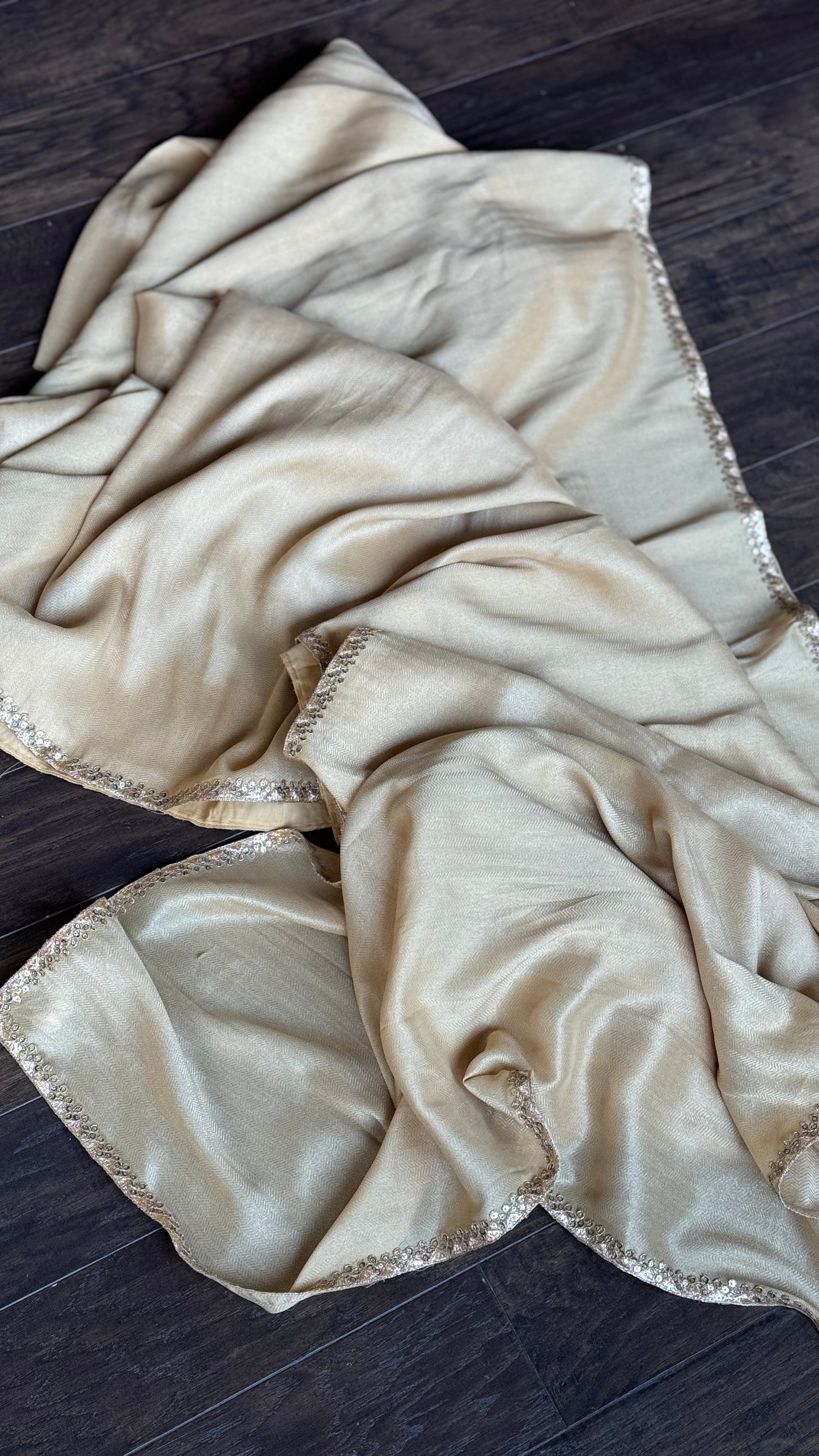 Designer Tissue Silk - Light Beige Cream