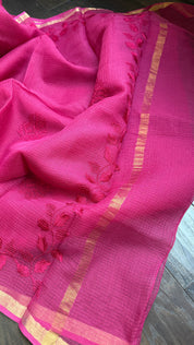 Embroidered Kota Silk - Pink