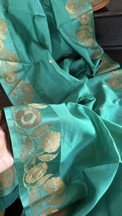 Pure Katan Silk Banarasi - Sea Green