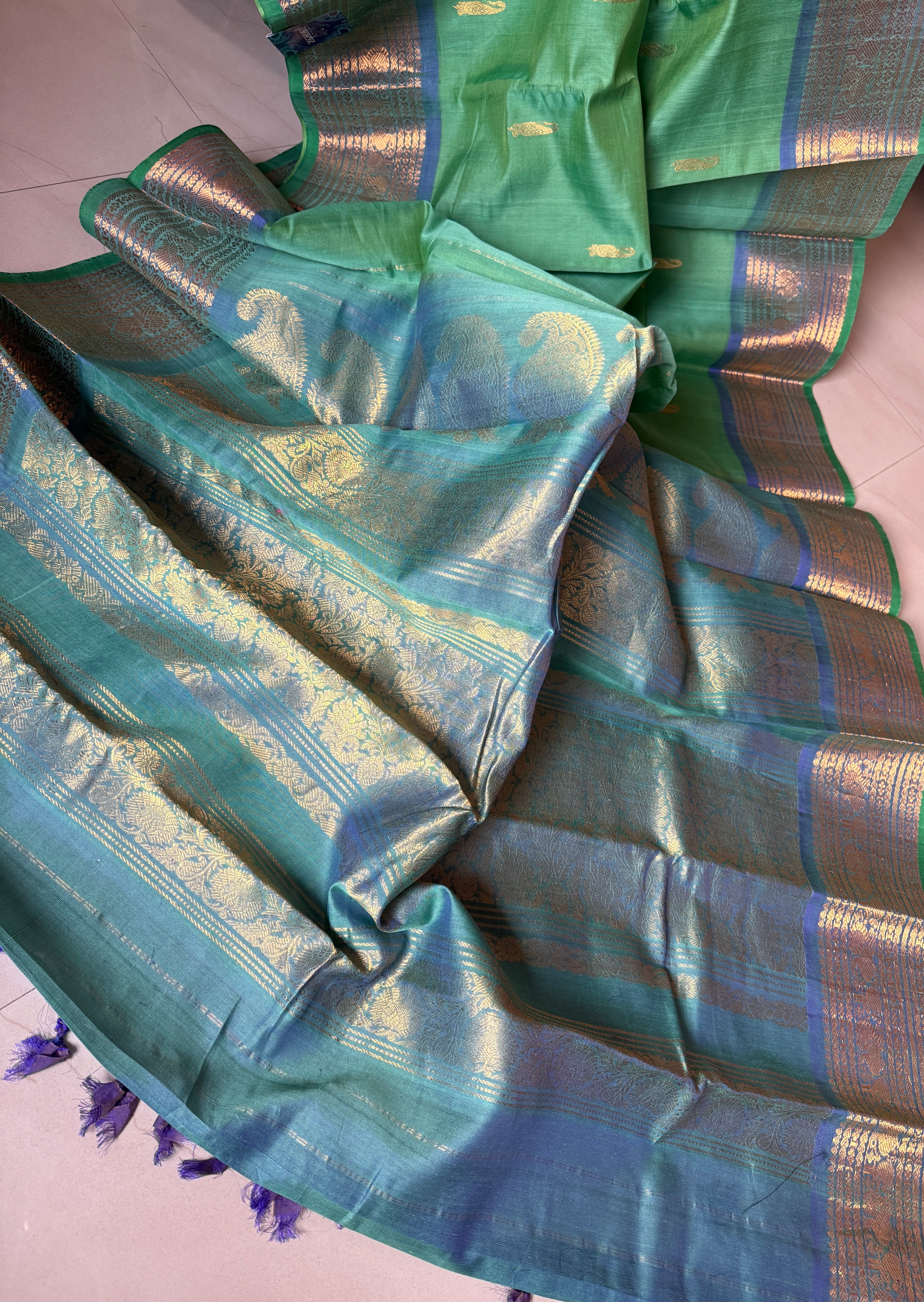 Pure SICO Gadwal - Light Green Firozi