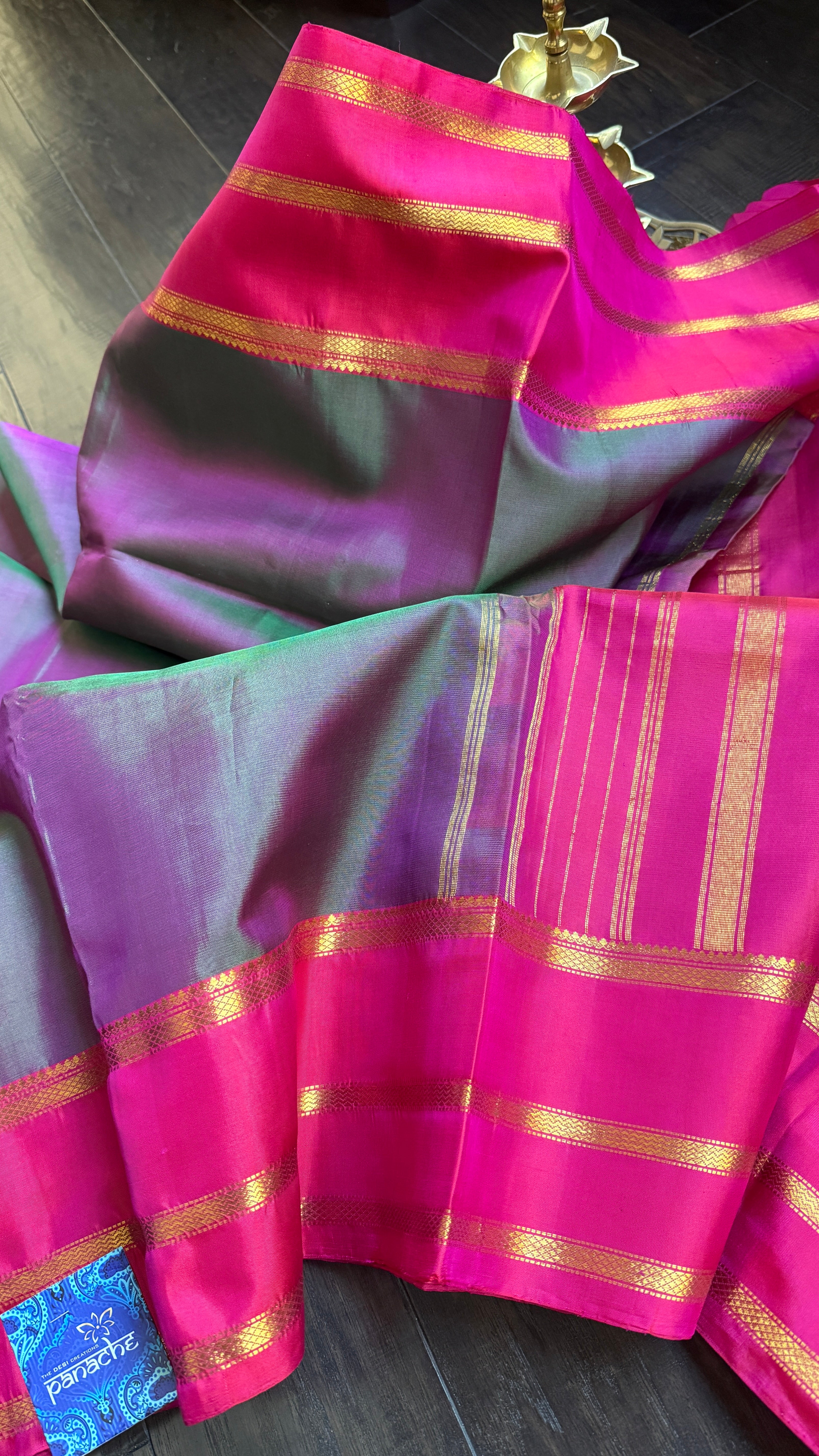 Pure Silk Kanjivaram - Purple Dual Tone