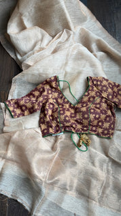 Designer Blouse - Brown Tussar