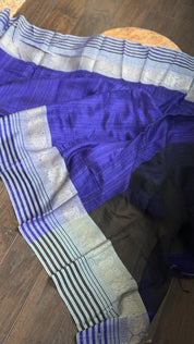 Pure Matka Silk Handwoven - Purple Grey