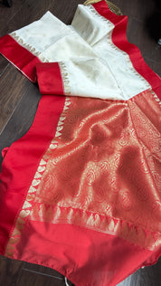 Soft Silk Garad - Off-White Red 1