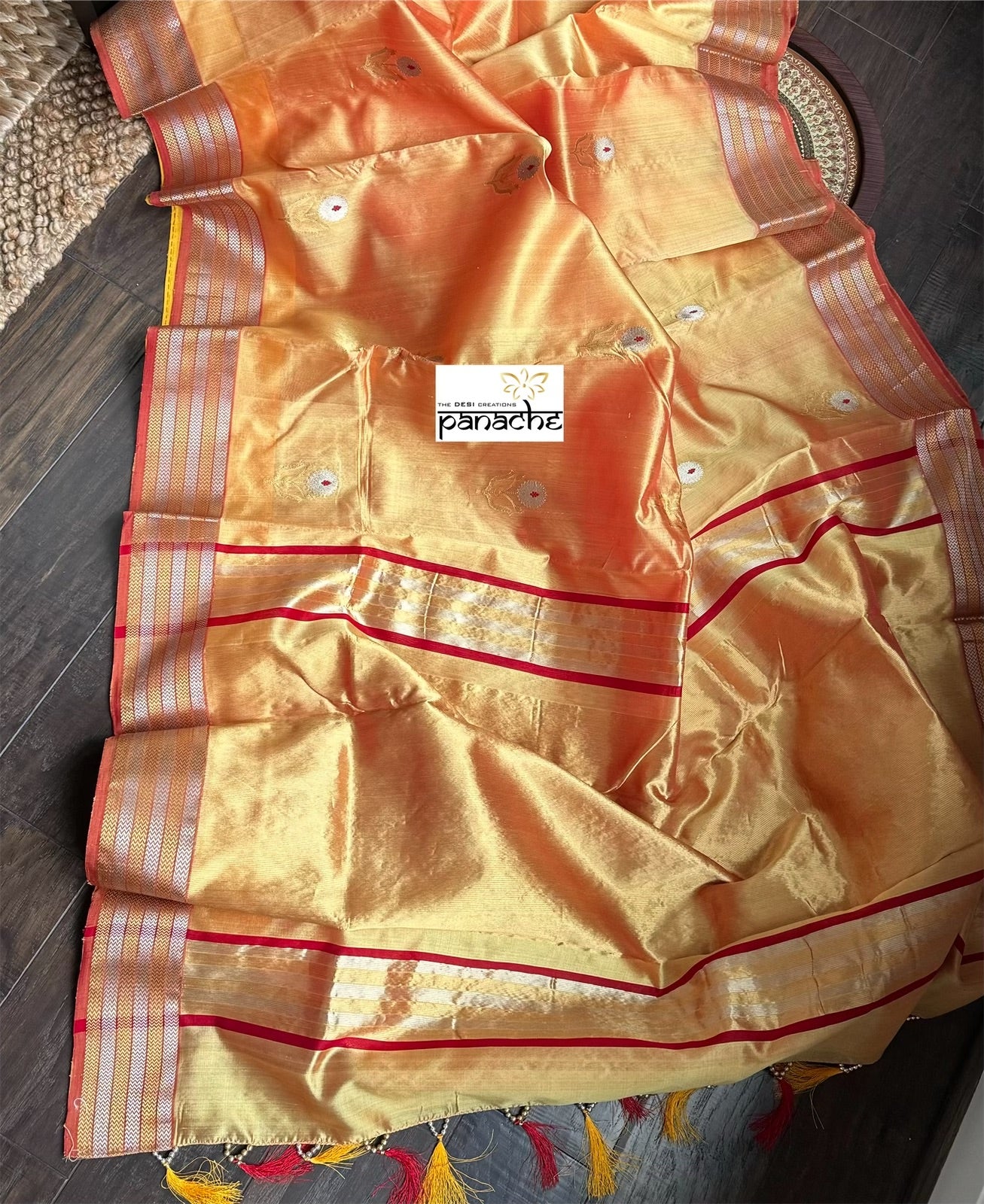 Pure Chanderi Silk - Yellow Eknaliya Woven