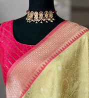 Silver 925 Choker Set - Kundan Stone