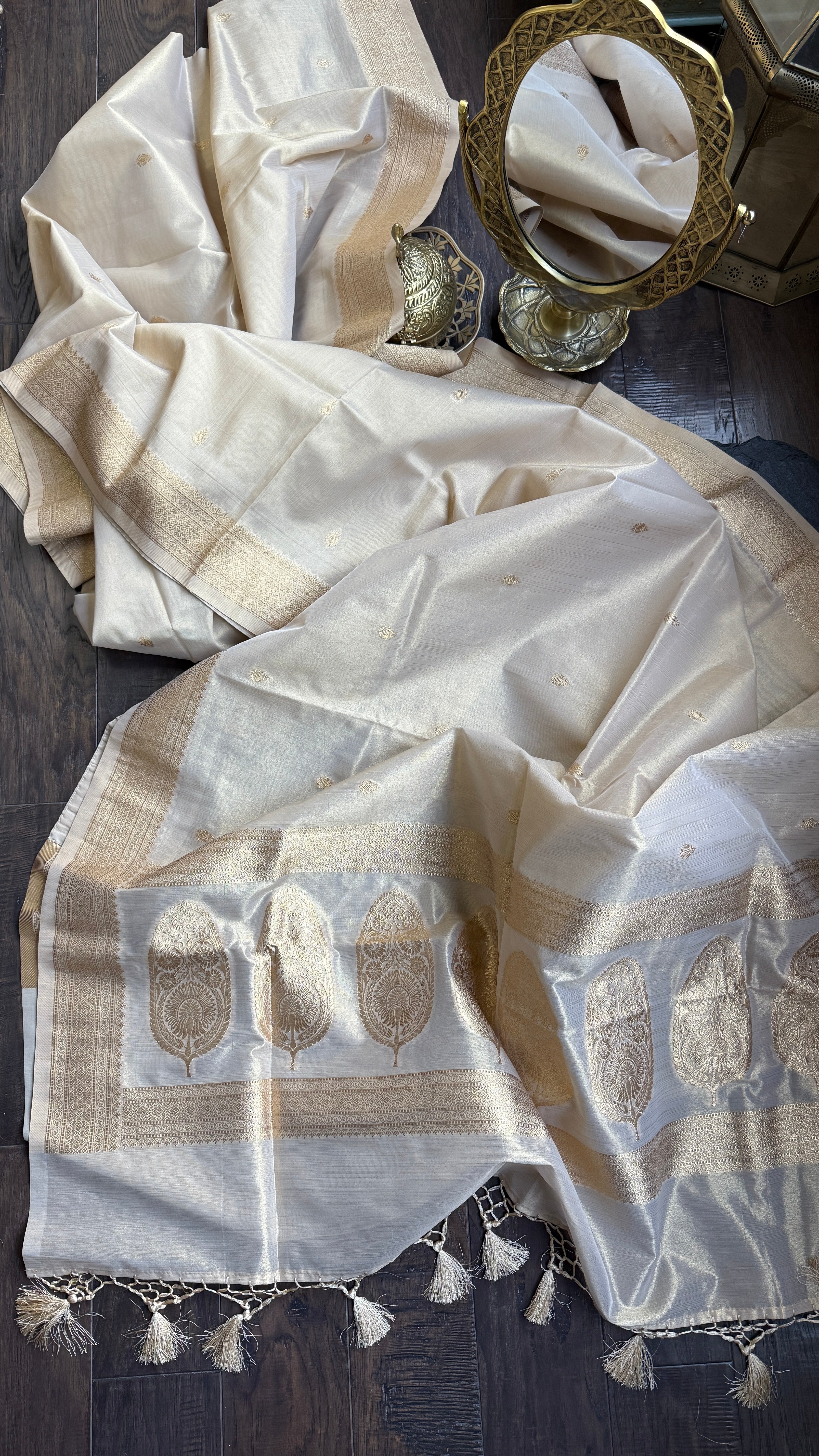 Tissue Silk Banarasi - Golden Beige
