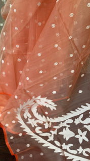 Muslin Jamdaani - Peach