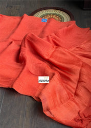 Linen Silk Woven - Orange