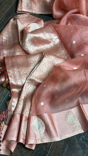 Kora Silk Banarasi - Blush Pink