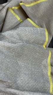 Pure Khadi Matka Cotton Brocade - Sand Color Handwove