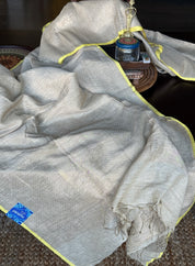 Pure Khadi Matka Cotton Brocade - Sand Color Handwove