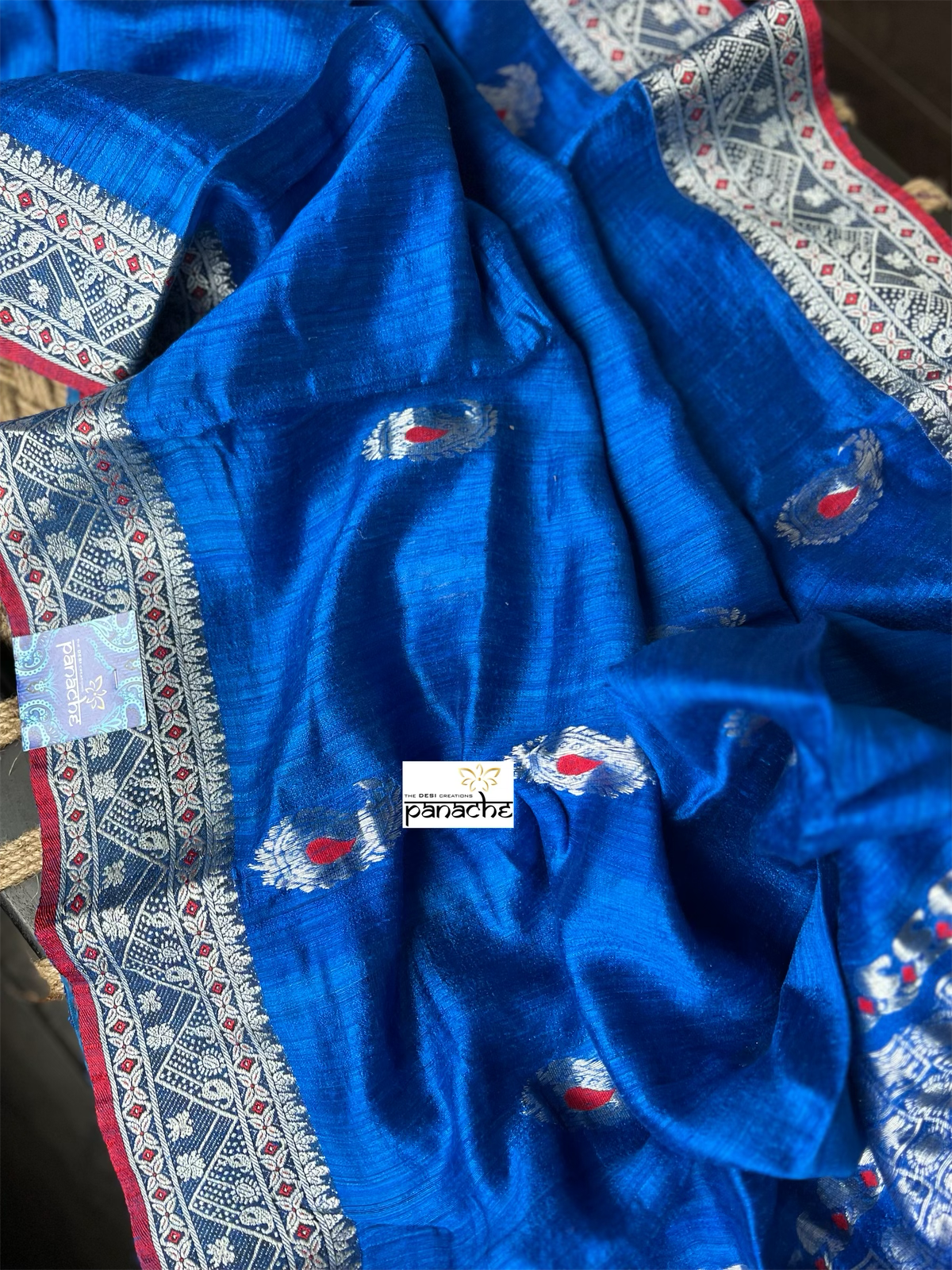 Pure Matka Silk - Royal Blue Woven