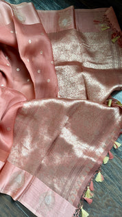 Kora Silk Banarasi - Blush Pink