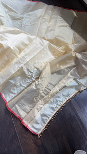 Chanderi Pattu Silk - Light Butter Yellow