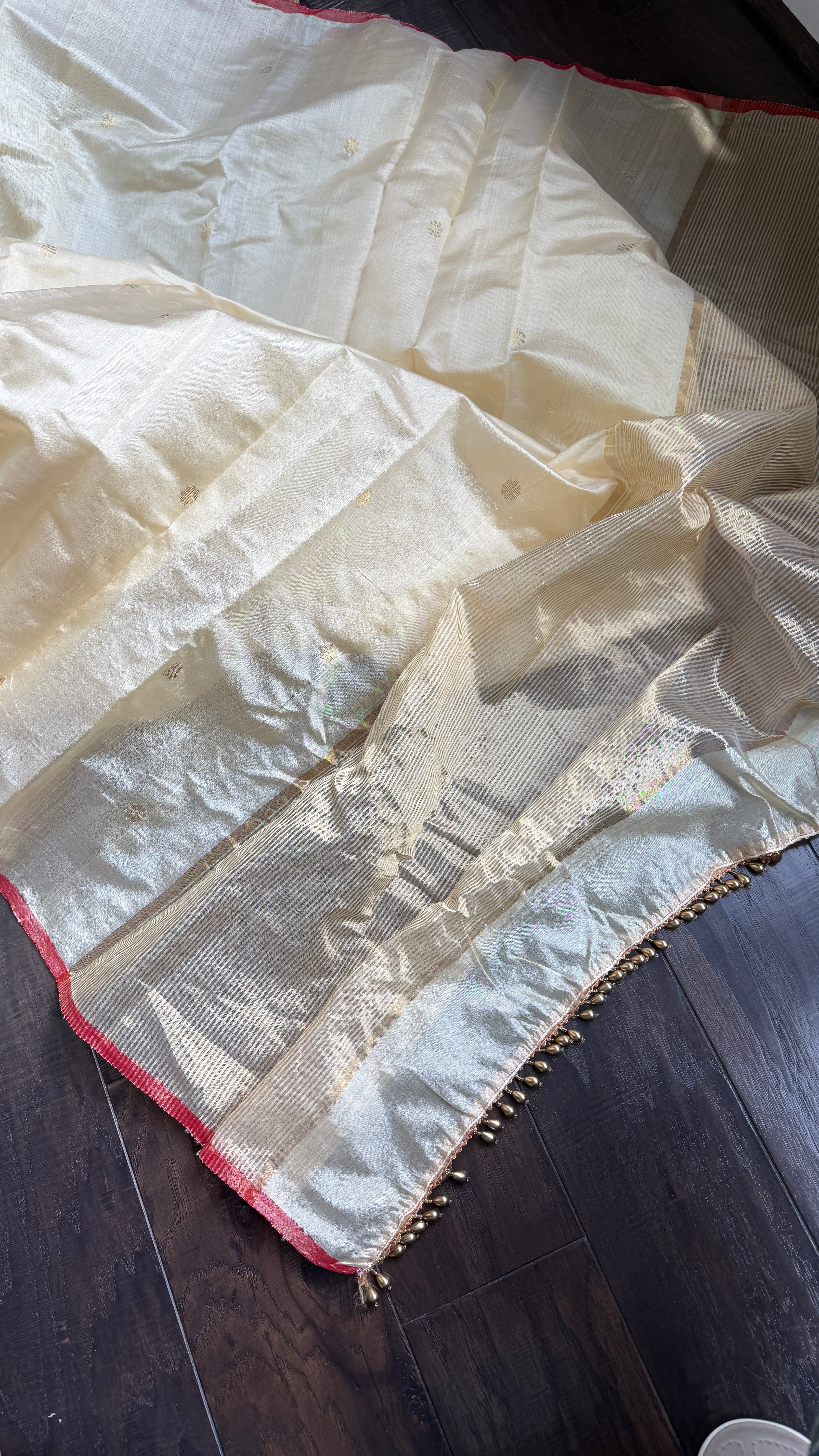Chanderi Pattu Silk - Light Butter Yellow