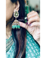 Earring 925 Silver- Jadau Jhumka