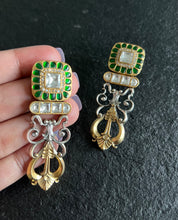 Earring 925 Silver- Statement Kundan