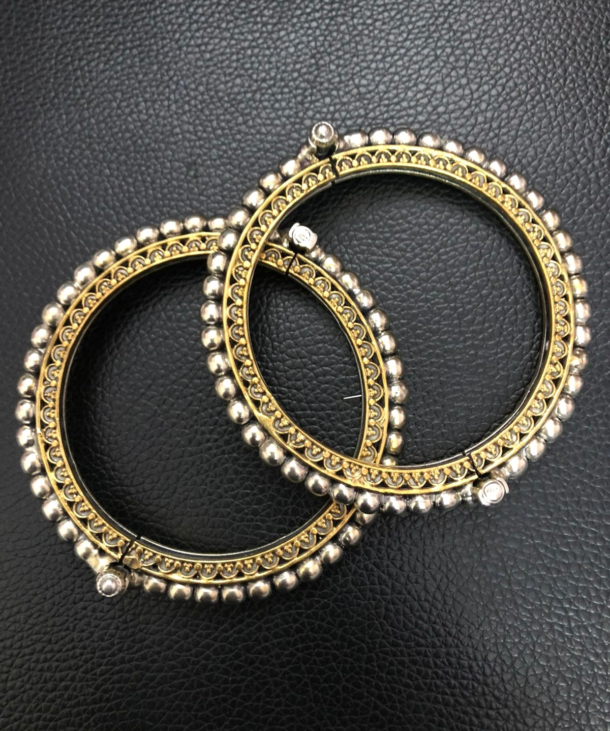 Bangle Pair 925 Silver- Matar Dual Tone