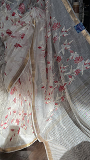Embroidered Linen - White