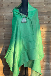 Pure Pashmina Stole - Green Reversible