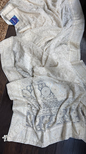 Designer Pure Georgette Chikankari - Ivory