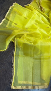 Chanderi Organza Silk - Yellow