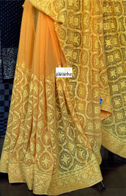 Designer Geogette Chikankari - Sunrise Yellow