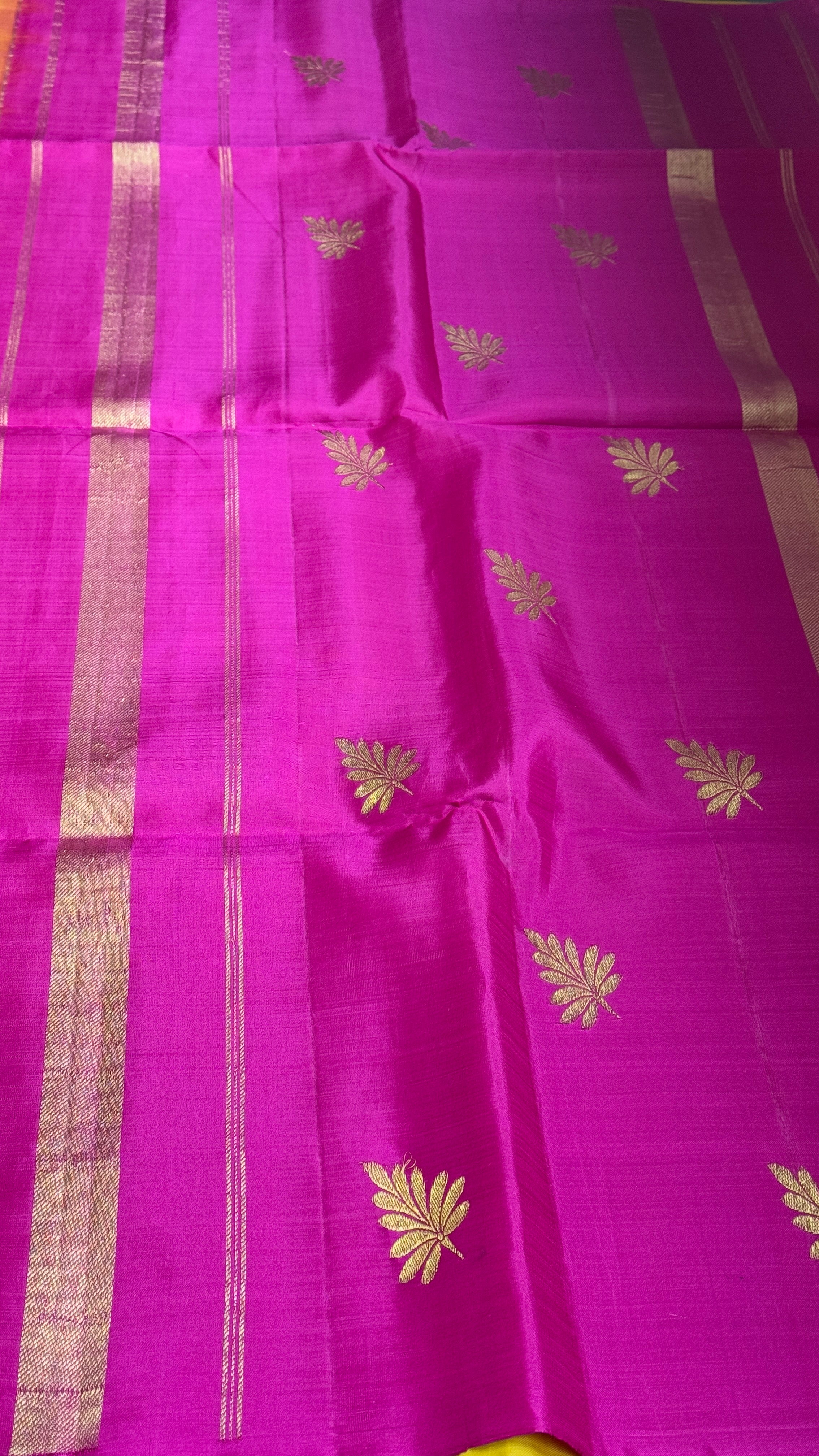 Silk Kanjivaram - Yellow Pink