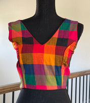 Designer Blouse - Multicolor Checks