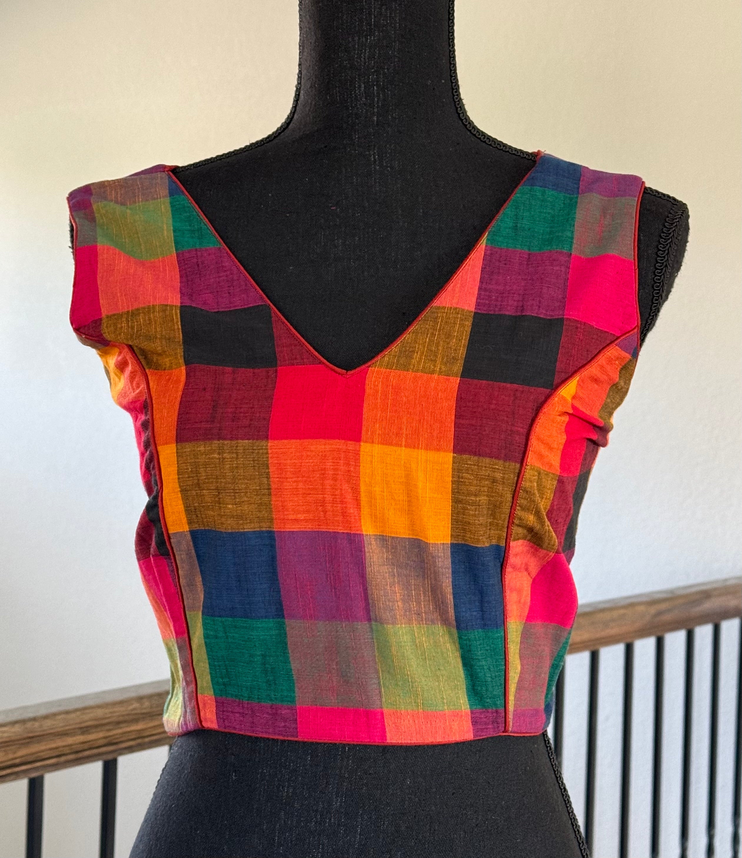 Designer Blouse - Multicolor Checks