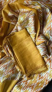 Bishnupur Silk Printed - Yellow Ikat
