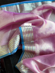 Pure Tissue Silk - Pink Blue