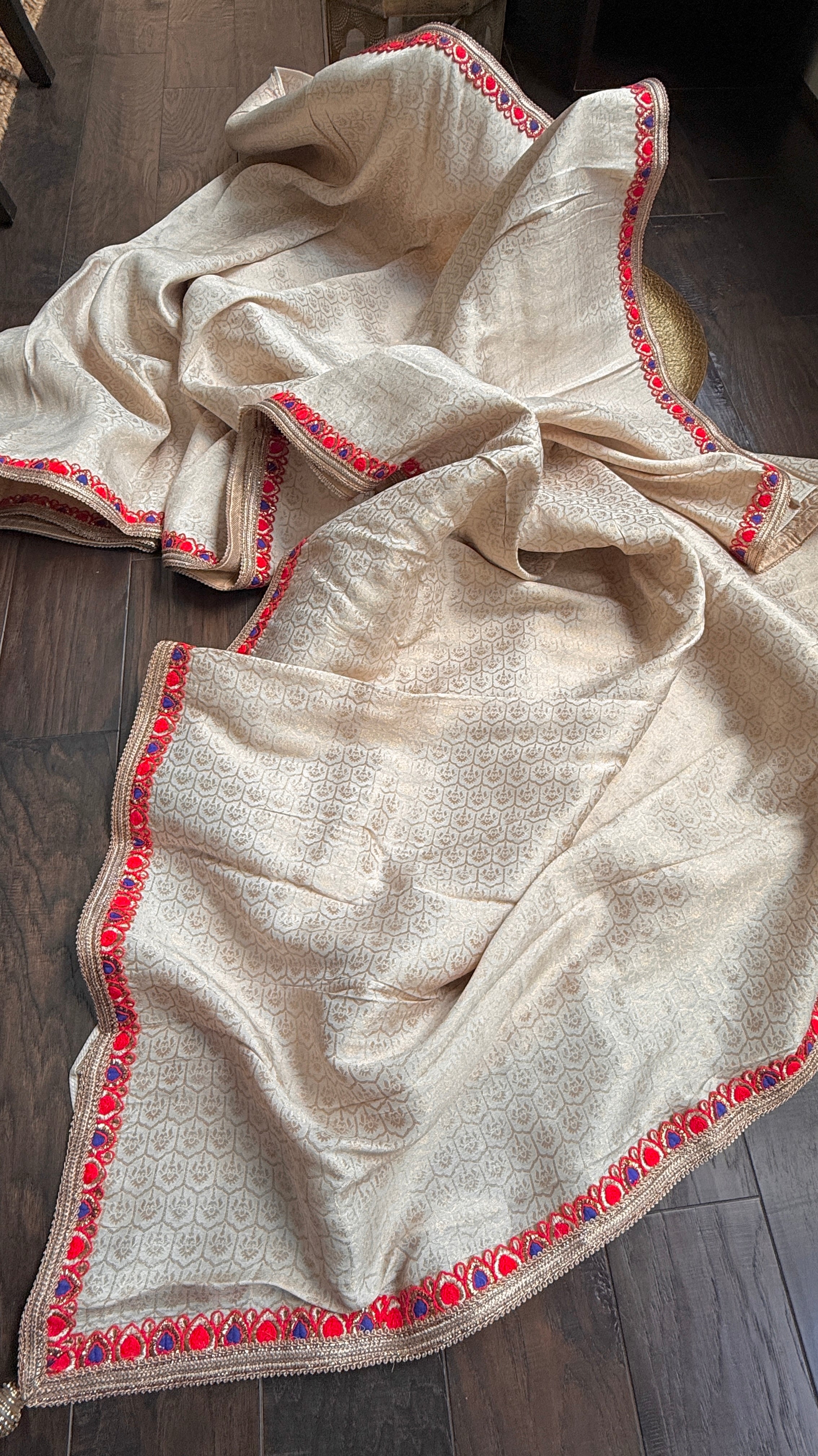 Designer Soft Silk Brocade Saree - Golden Beige Golden Zari