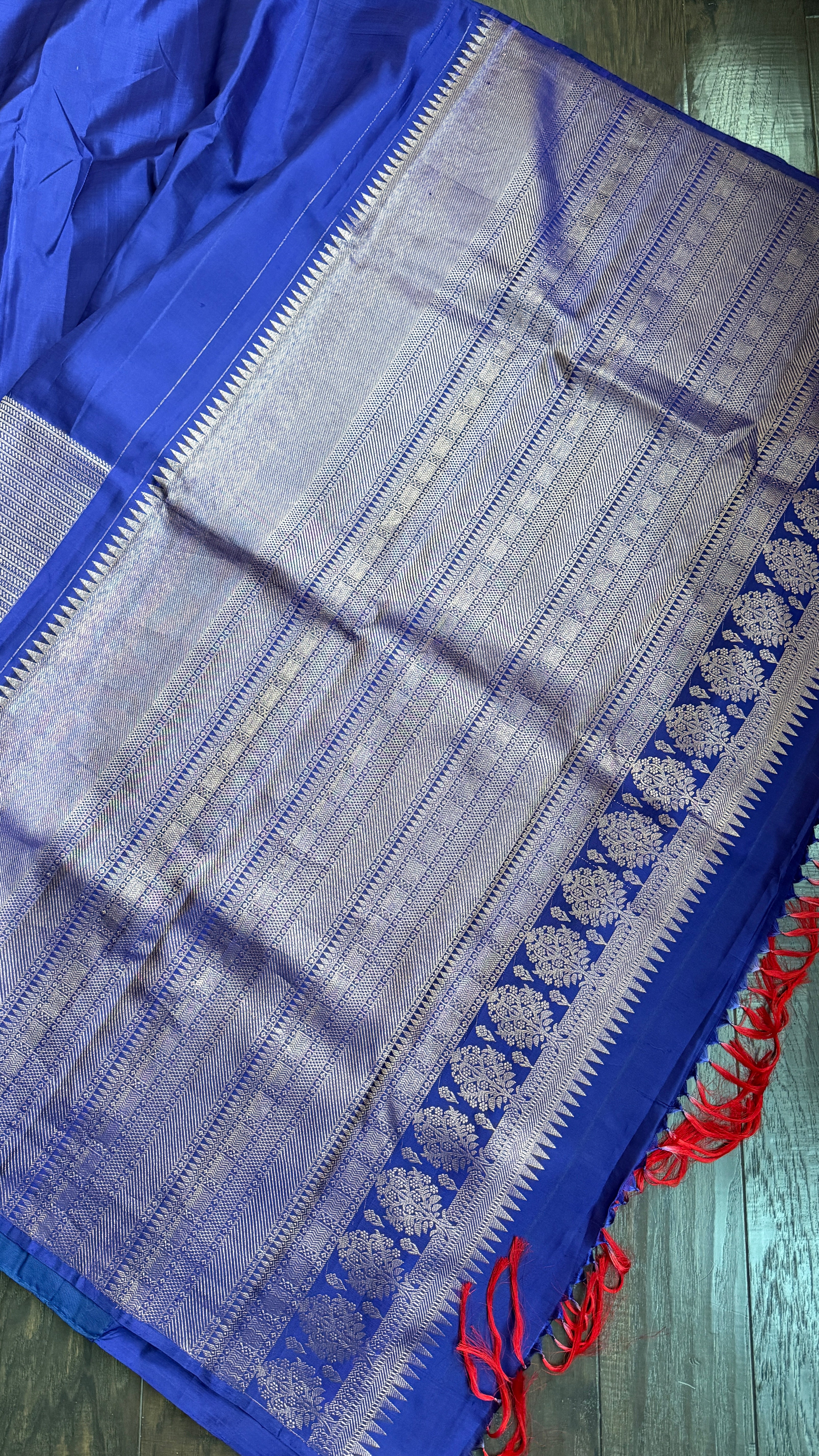 Pure Silk Kanjivaram - Purple Blue