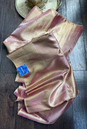 Pure Tissue Silk Kanjivaram - Golden Purple