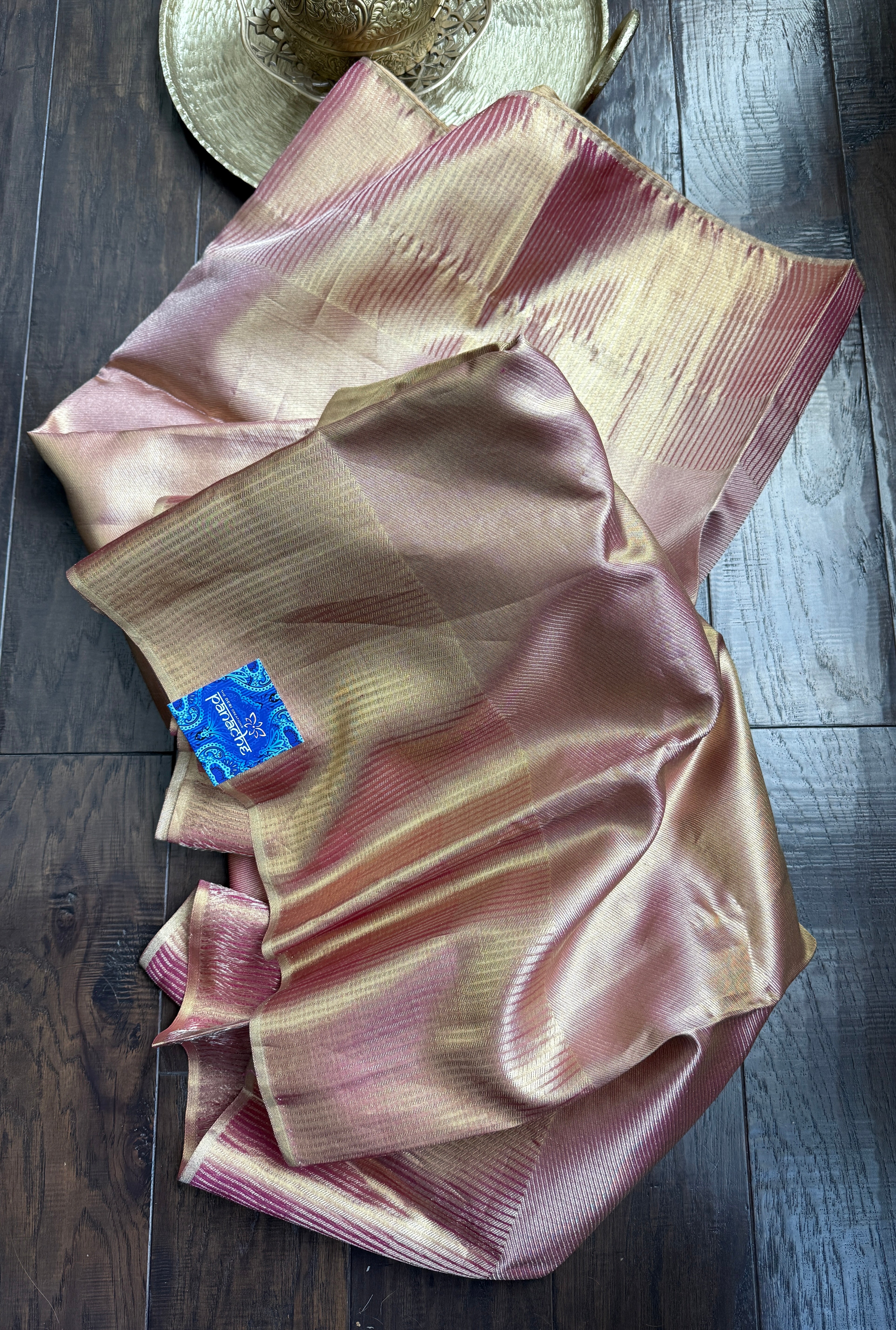 Pure Tissue Silk Kanjivaram - Golden Purple