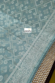 Designer Soft Silk - Light Blue Embroidered