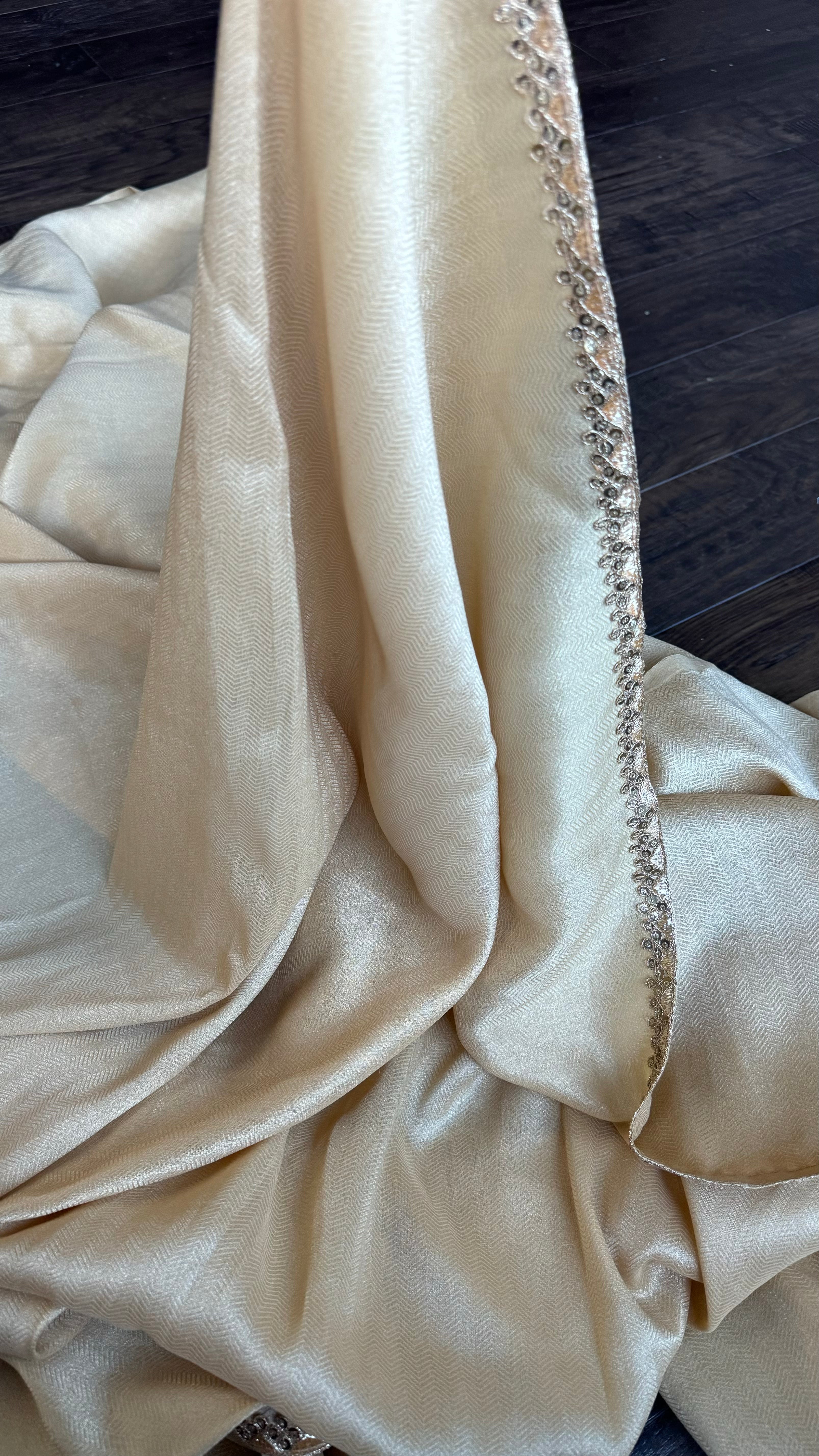 Designer Tissue Silk - Light Beige Cream